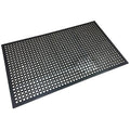 Black Rubber Anti - Slip Floor Mat 152cm (L) x 92cm (W) / 5' (L) x 3' (W)