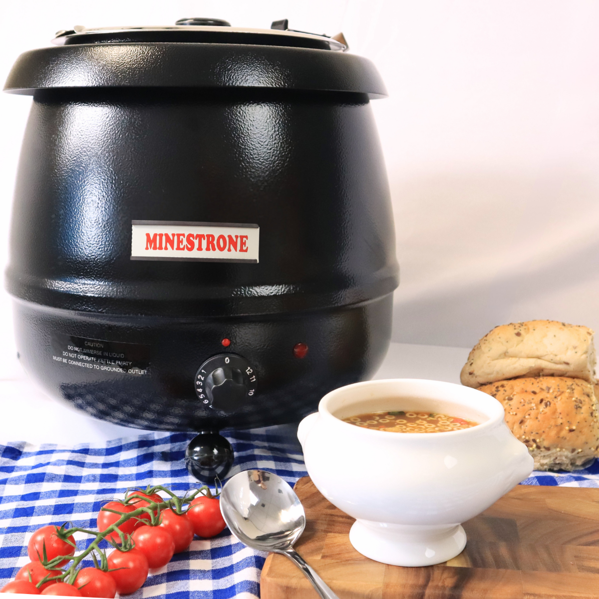 Black Soup Kettle 10ltr - UK 3 pin PLUG