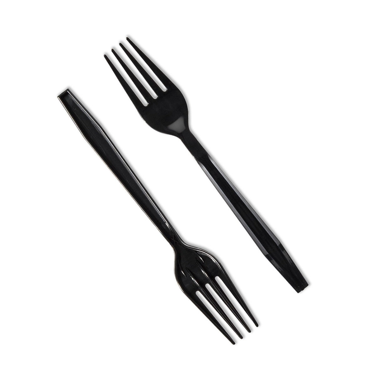 Black Heavy Duty Reusable PS (165mm/6.5") Fork Box of 1000