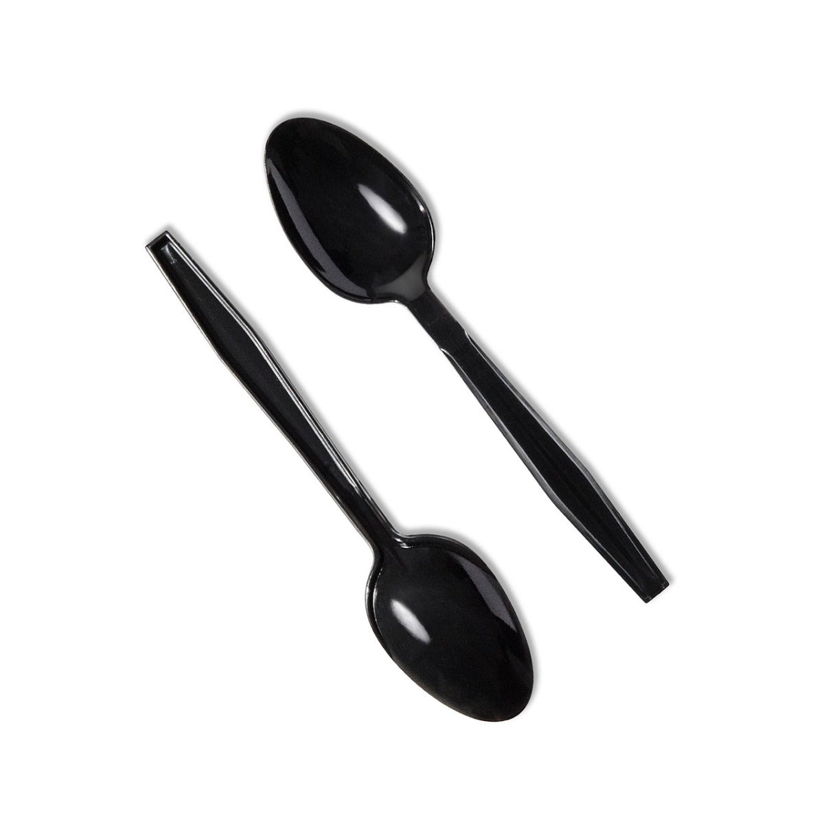 Black Heavy Duty Reusable PS (150mm/5.9") Dessert Spoon Box of 1000