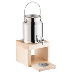 Stainless Steel Milk Dispenser with Natural Maple Wood Base (Pre Order Only)
