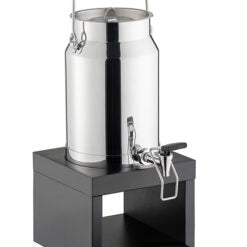 Stainless Steel Milk Dispenser with Black Beech Wood Base-01 (Pre Order Only)