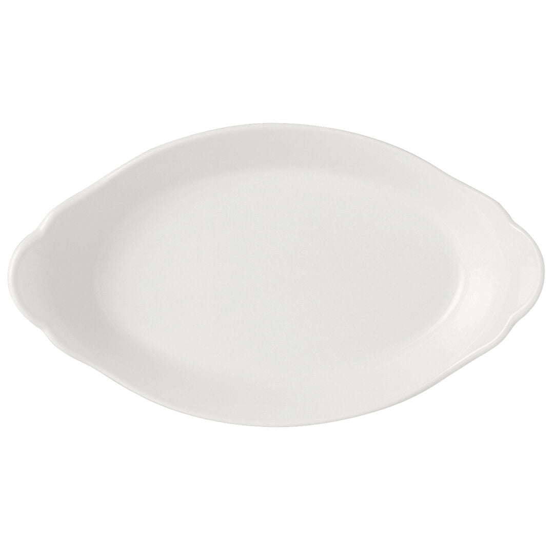 Simplicity White Oval No2 Eared Dish 24.5 x 13.5cm (7 7/8 x 4 3/8")