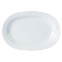 Porcelite Rimmed Deep Oval Plate 25cm/10" Box of 6