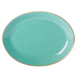 Seasons by Porcelite Sea Spray Oval Plate 30cm/12"  Box of 6