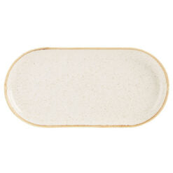 Seasons by Porcelite Oatmeal Narrow Oval Plate 30cm pack of 6