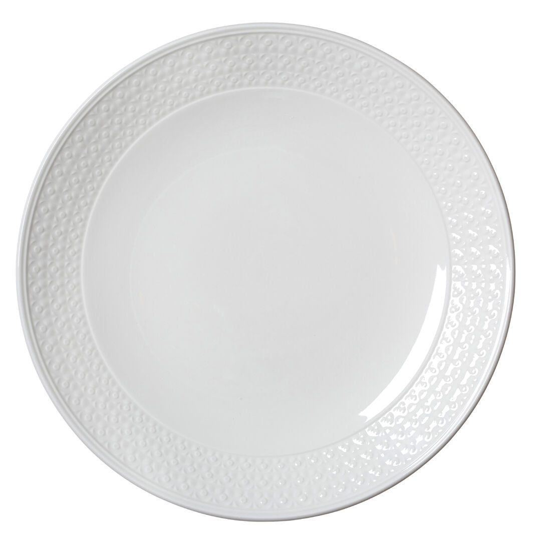 Bead Accent Coupe Plate 28.5cm (11 1/4")