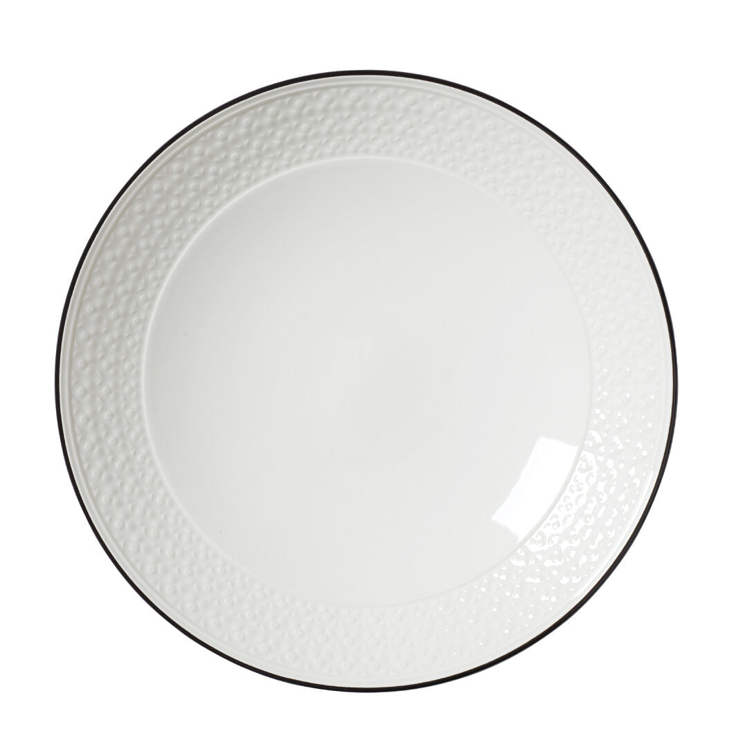 Bead Black Band Accent Coupe Bowl 25.25cm 120.25cl (10" 42 3/10oz)