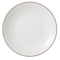 Bead Maroon Band Accent Coupe Plate 28.5cm (11 1/4")