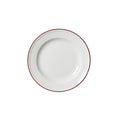 Bead Maroon Band Plate 16.5cm (6 1/2")