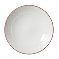 Bead Maroon Band Accent Coupe Bowl 25.25cm 120.25cl (10" 42 3/10oz)
