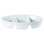 Oval 3 Division Dish 28cm/11" Box of 4