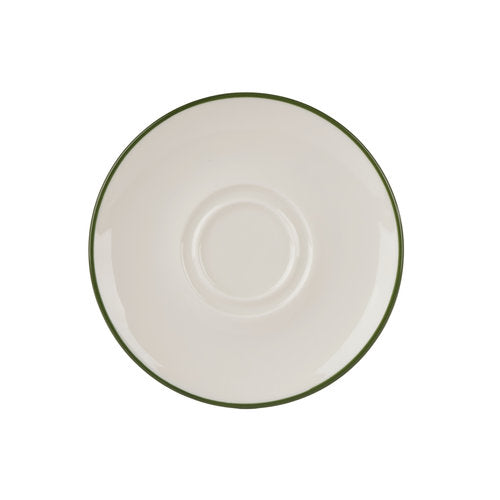 Modest Green Double Well Saucer 16cm / 6.25" (Boxes of 12)
