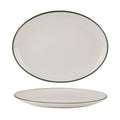Modest Green Oval Platter 31cm (Boxes of 6)
