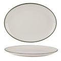 Modest Green Oval Platter 36cm (Boxes of 6)