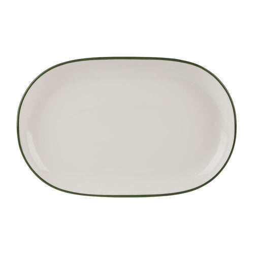 Modest Green Oval Platter 28 x 18cm / 11" x 7" (Boxes of 6)