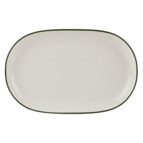Modest Green Oval Platter 33 x 21cm / 13" x 8.25" (Boxes of 6)