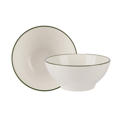 Modest Green Footed Bowl 14cm / 5.5"  450ml / 15.75oz (Boxes of 12)