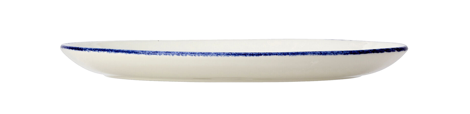 Blue Dapple Oval Coupe Plate 28cm (11")