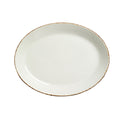 Brown Dapple Oval Coupe Plate 28cm (11")