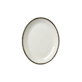 Charcoal Dapple Oval Coupe Plate 20.25cm (8")