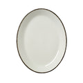 Charcoal Dapple Oval Coupe Plate 28cm (11")