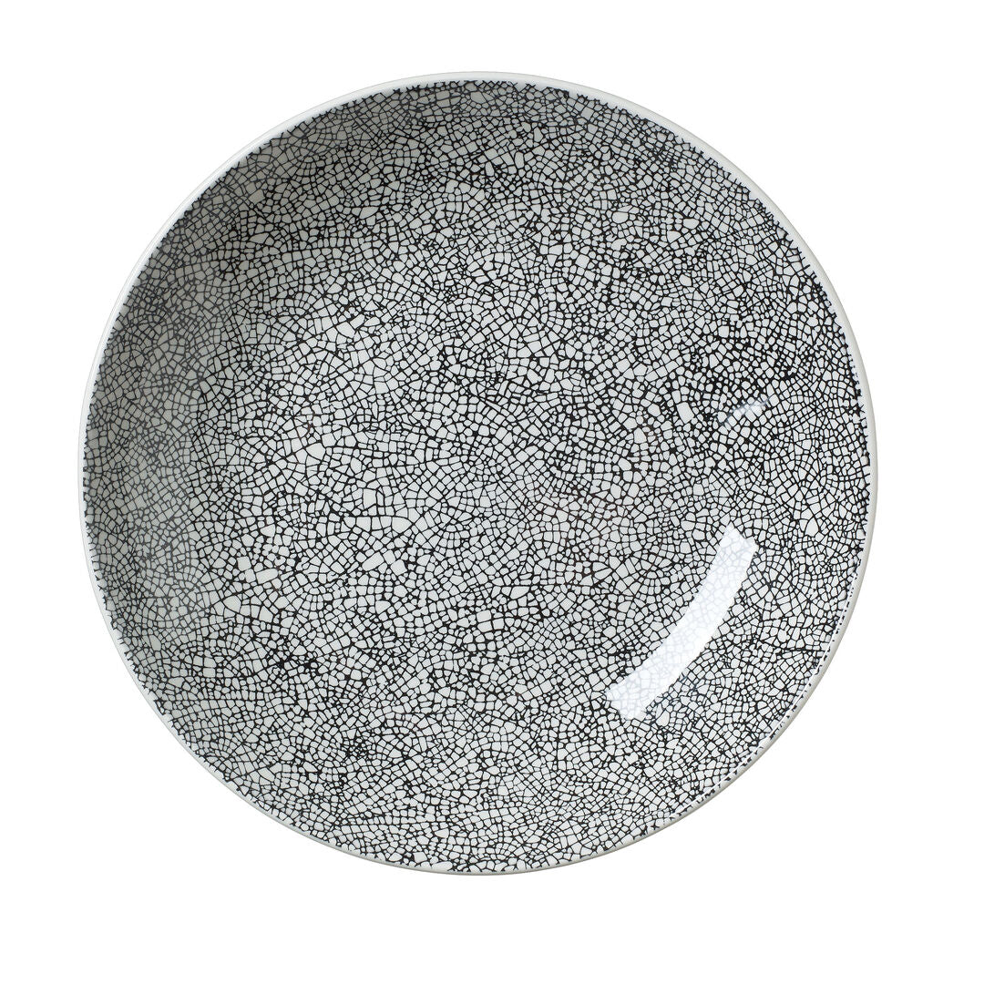 Ink Crackle Black Coupe Bowl 25.5cm 120.25cl (10" 42 2/7oz)