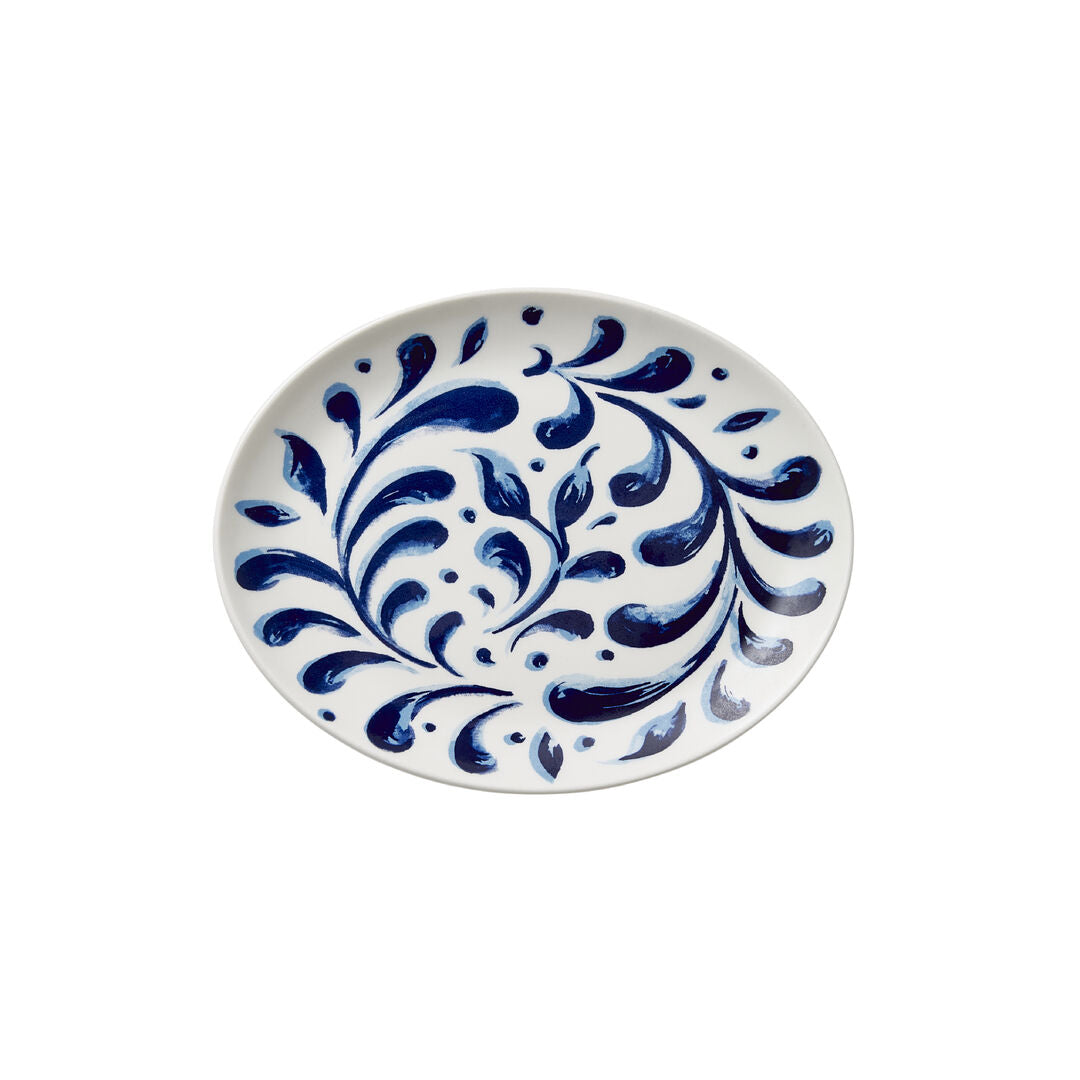 Messina Blue Oval Coupe Plate 20.25cm (8") (Boxes of 12)