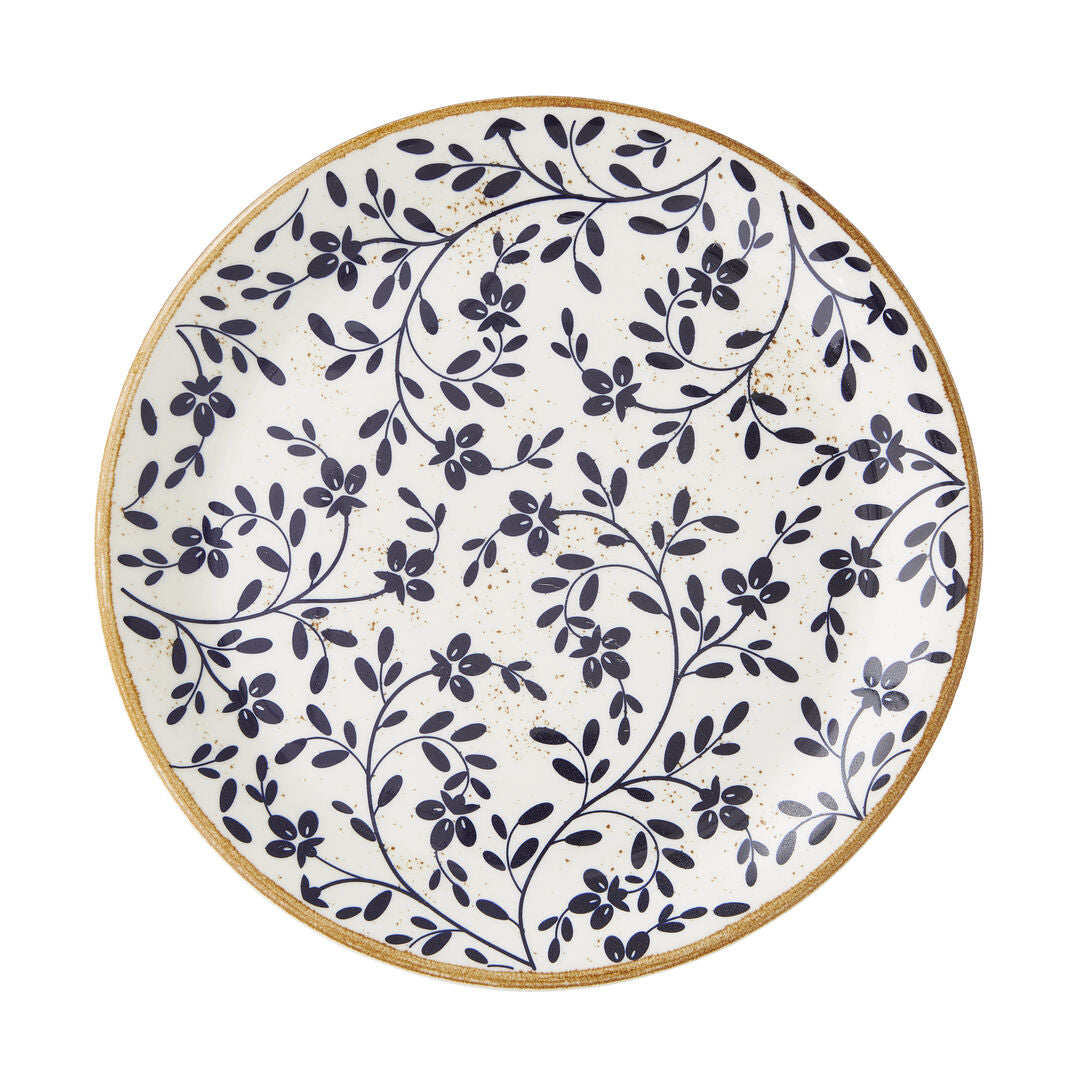 Flora Blue Coupe Plate 25.25cm (10")