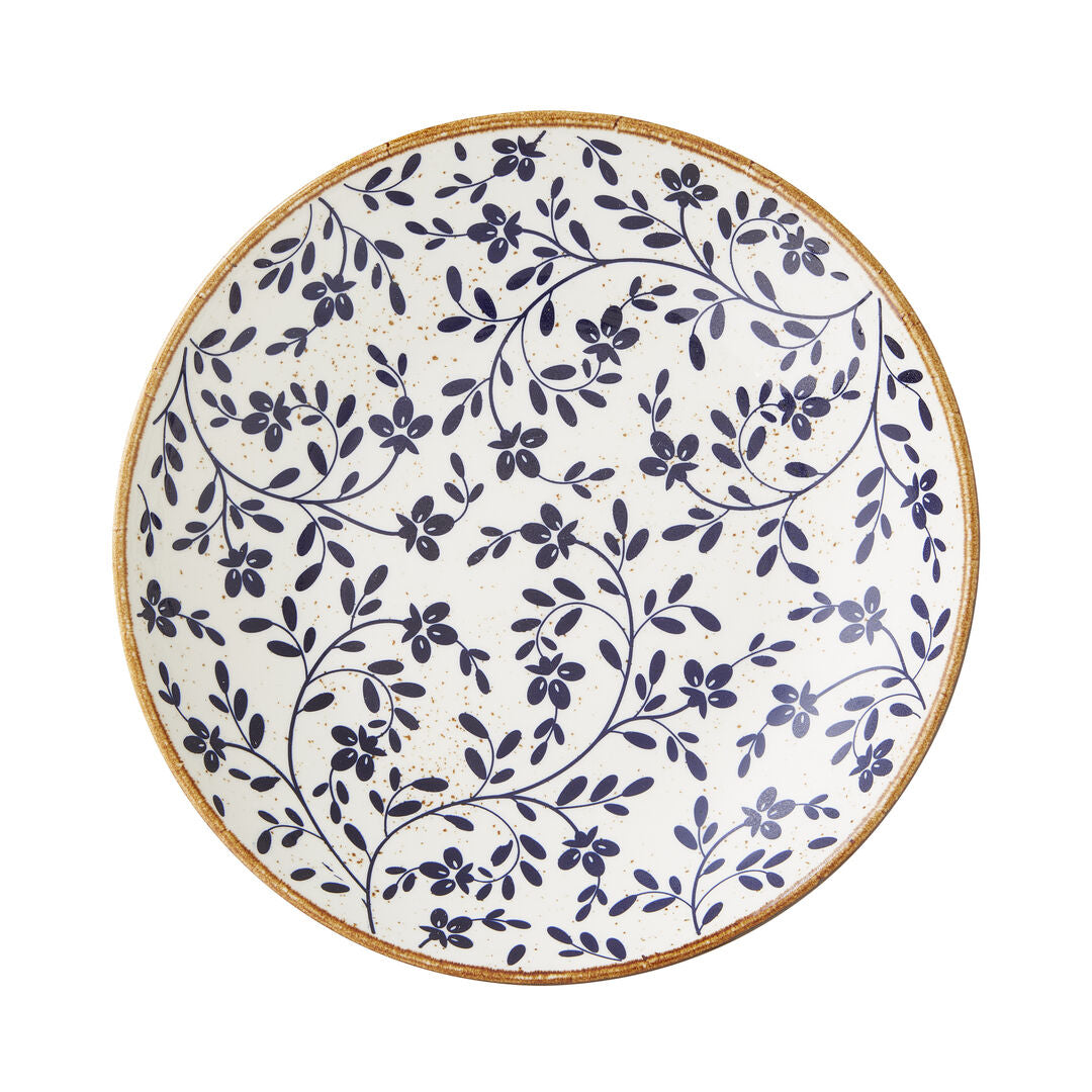 Flora Blue Coupe Bowl 25.5cm 120.25cl (10" 42 2/7oz)