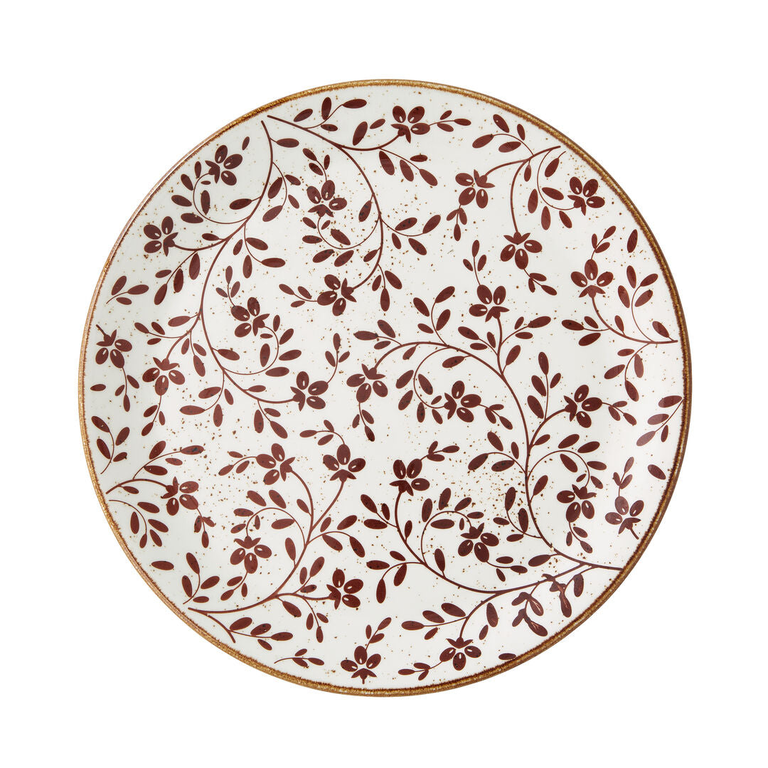 Flora Brown Coupe Plate 28cm (11")