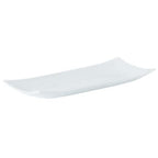 Porcelite Curved Edge Rectangular Buffet Tray 30x13cm/12"x5.25" Box of 6