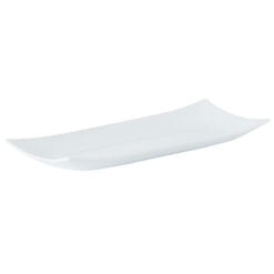 Porcelite Curved Edge Rectangular Buffet Tray 30x13cm/12"x5.25" Box of 6