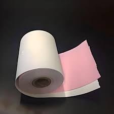 2 Ply 76x70 White/Pink Thermal Till rolls Boxed in 20