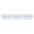 Porcelite Three Division Dip Tray 20x6.5cm/ 7.75"x2.5" Box of 6
