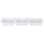 Porcelite Three Division Dip Tray 20x6.5cm/ 7.75"x2.5" Box of 6