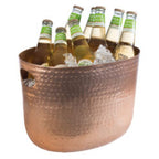 Aluminium "Copper look" Hammered Surface Handled Wine bowl