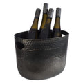 Aluminium "Gunmetal look" Hammered Surface Handled Wine Bowl