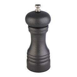 Carbon Steel "Gunmetal" Pepper mill  6cm / 2.4", H:15.5cm