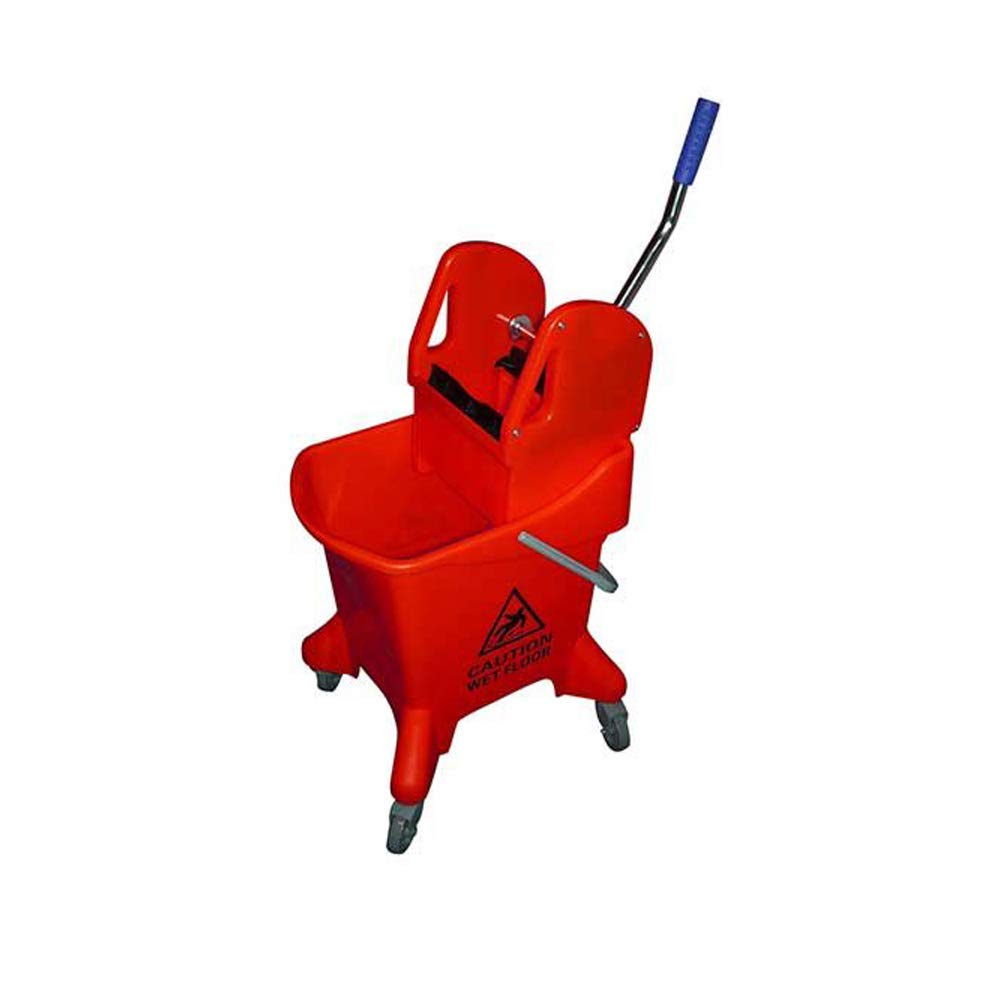 25Lt Red Kentucky Mop Bucket & Wringer (1)