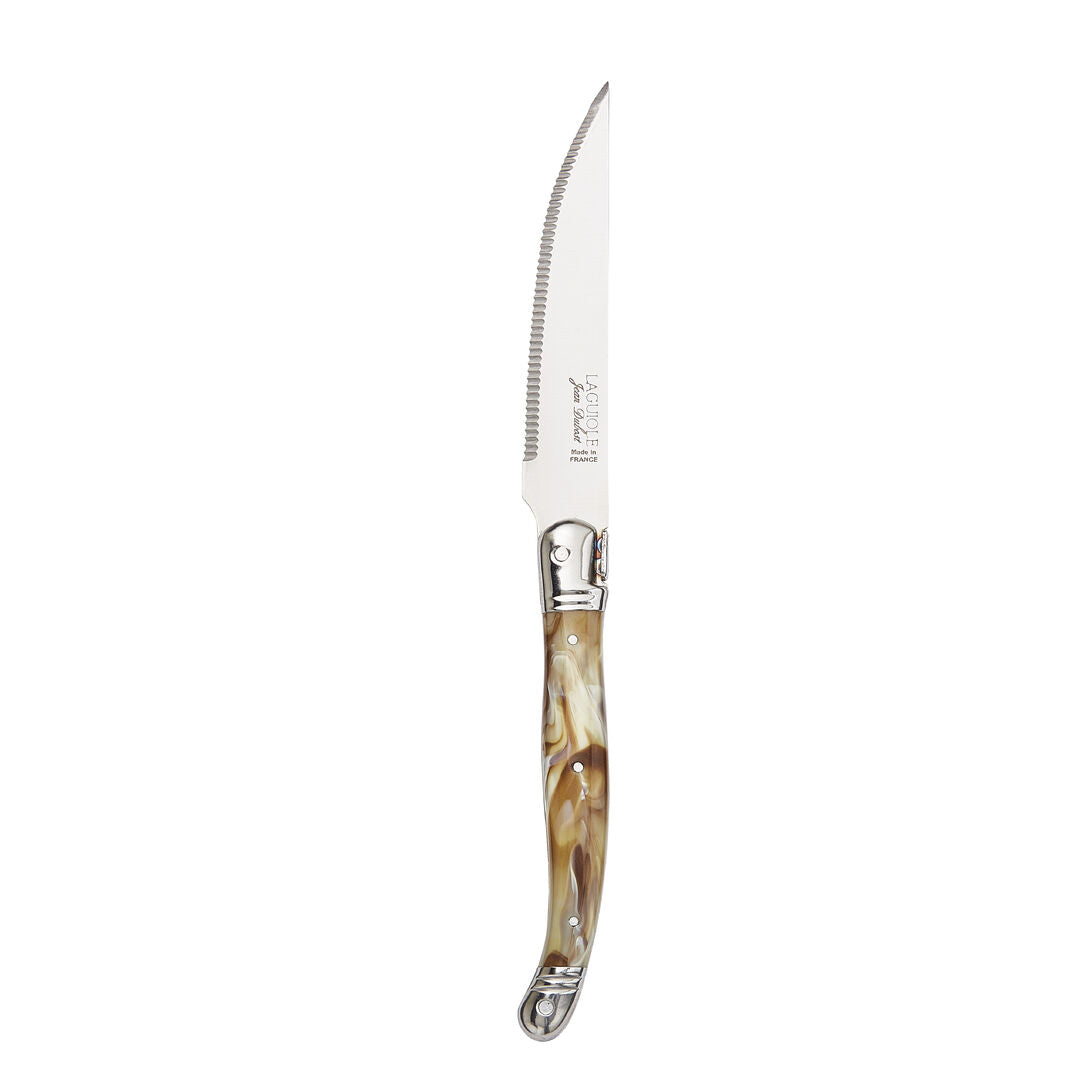 Laguiole Marble Dark Horn Grill Knife 22.5cm (8 6/7") (Boxes of 6)