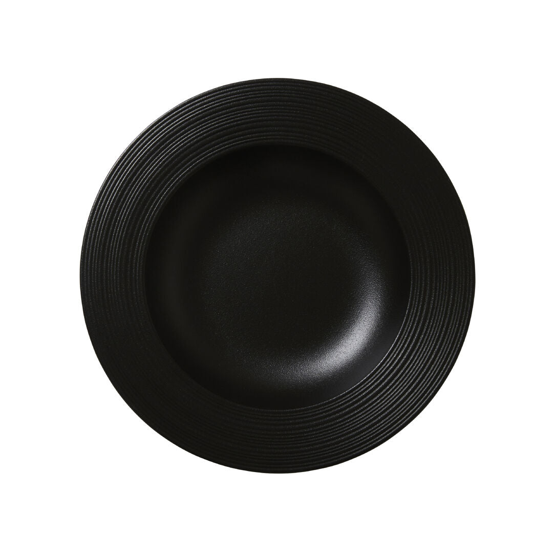 Concorde Noir Rim Soup Plate 24cm 31cl (9 1/2" 11oz) (Boxes of 12)