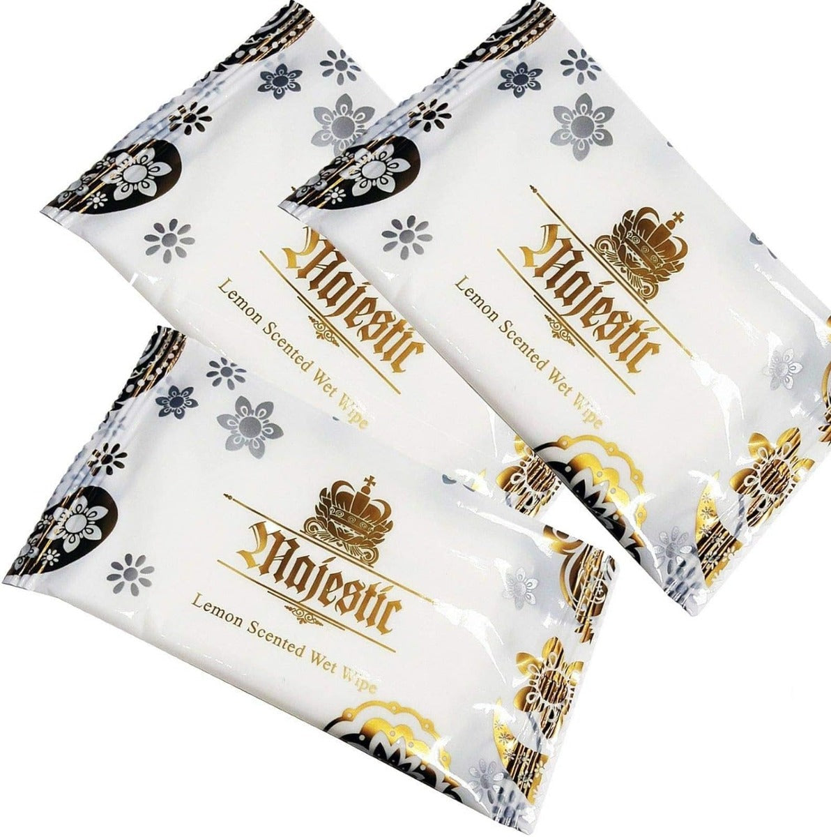 Majestic Individually Wrapped Lemon Scented Wet Wipes – Box of 500