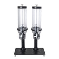 Black Double Cereal Dispenser 43.5 x 28.6 x 69.5cm 3.5ltr (17 1/8 x 11 1/4 x 27 3/8" 3 3/4qts) (Boxes of 1)