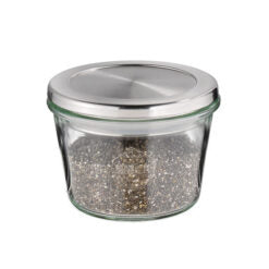 2 piece Weck Set (includes 2 x Glasses & 2 x Stainless Steel Lids)