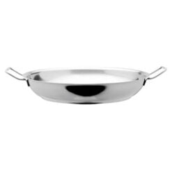 Premium 18/10 Stainless Steel Paella Pan 28x5cm 2.9Ltr