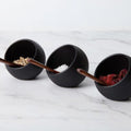 6 piece Serving Set (includes 3 x Bowls & 3 x Spoons) - Black (Pre Order Only)