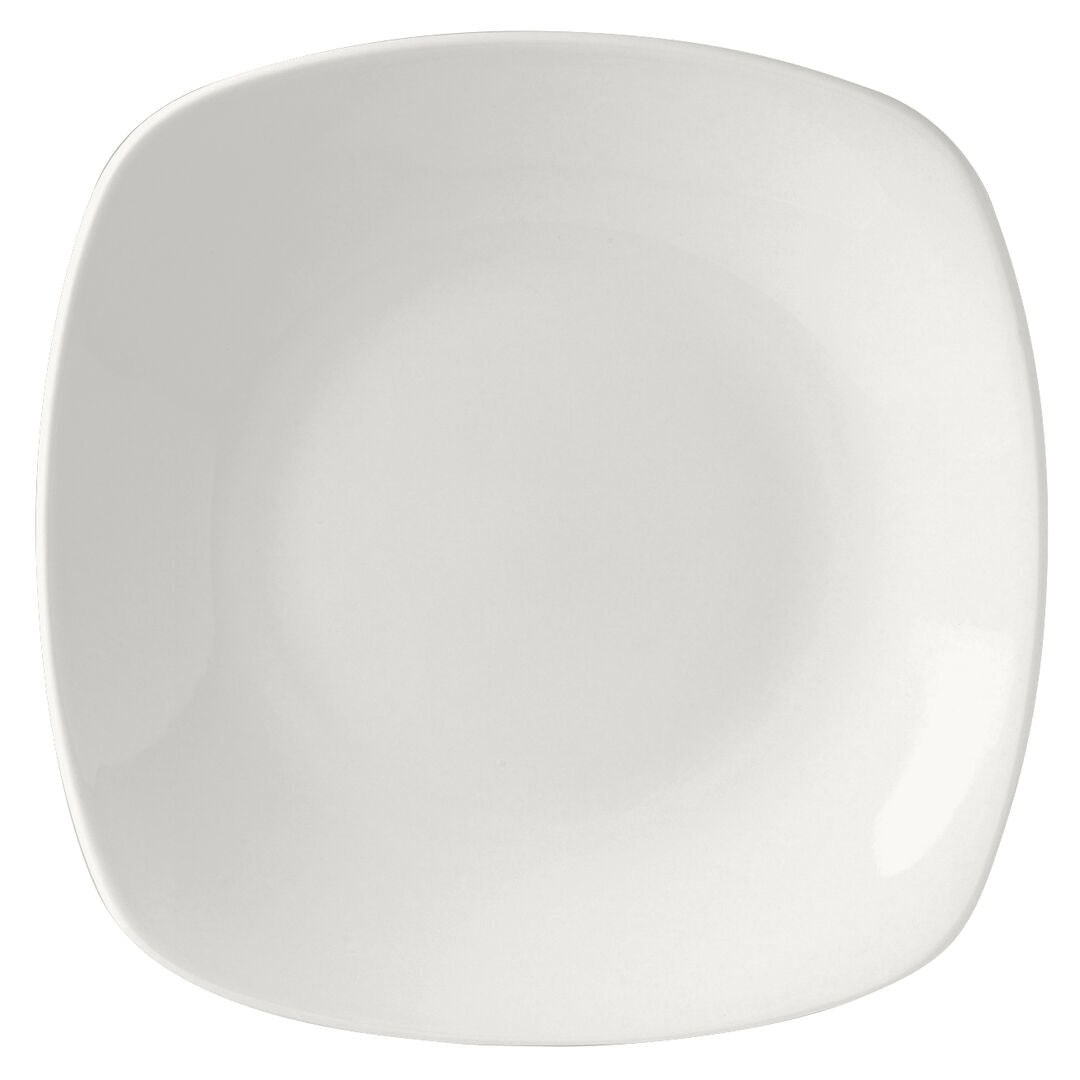 Monaco White Quadro Plate 23cm (9")
