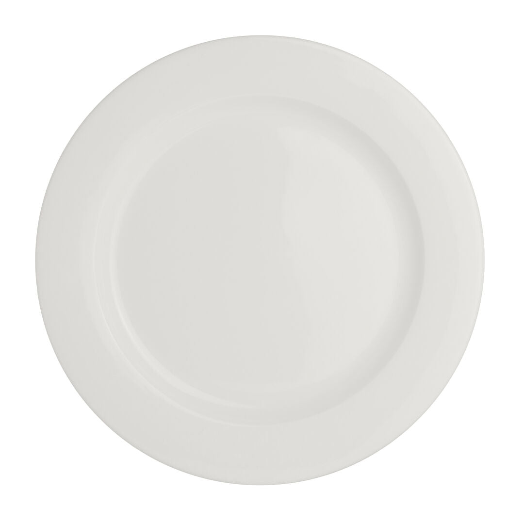 Monaco White Flat Rim Plate 27cm (10 5/8")