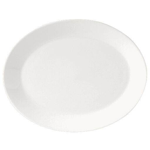 Monaco White Oval Coupe Plate 20.25cm (8")